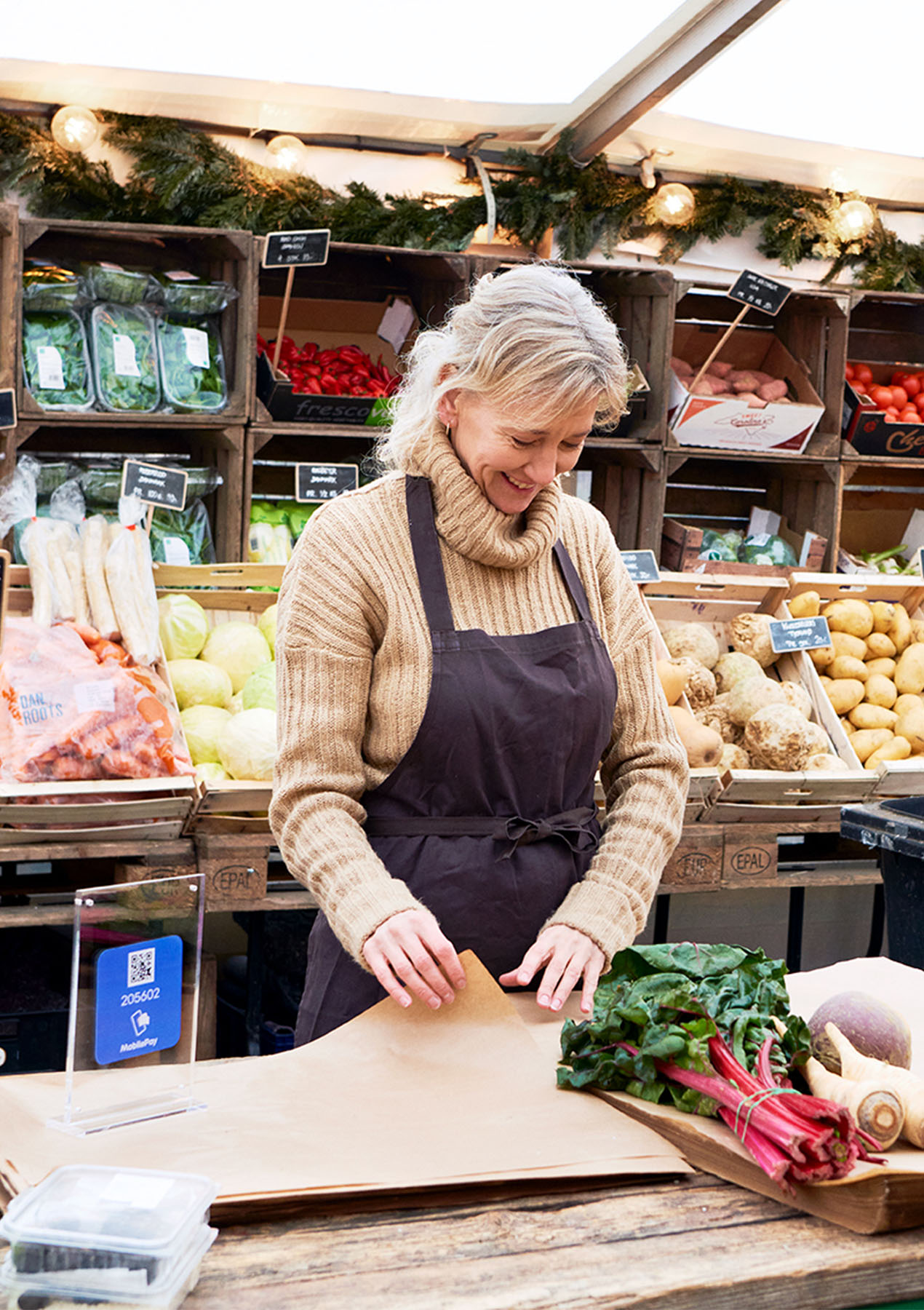 MobilePay MyShop maksuratkaisuna vihannestorilla.