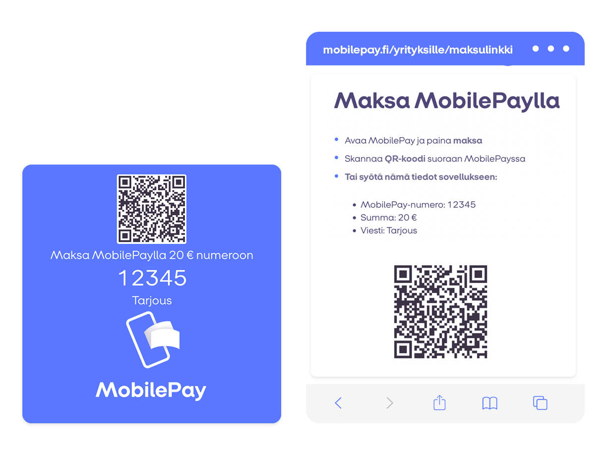 Maksaminen MobilePay MyShopin maksulinkillä