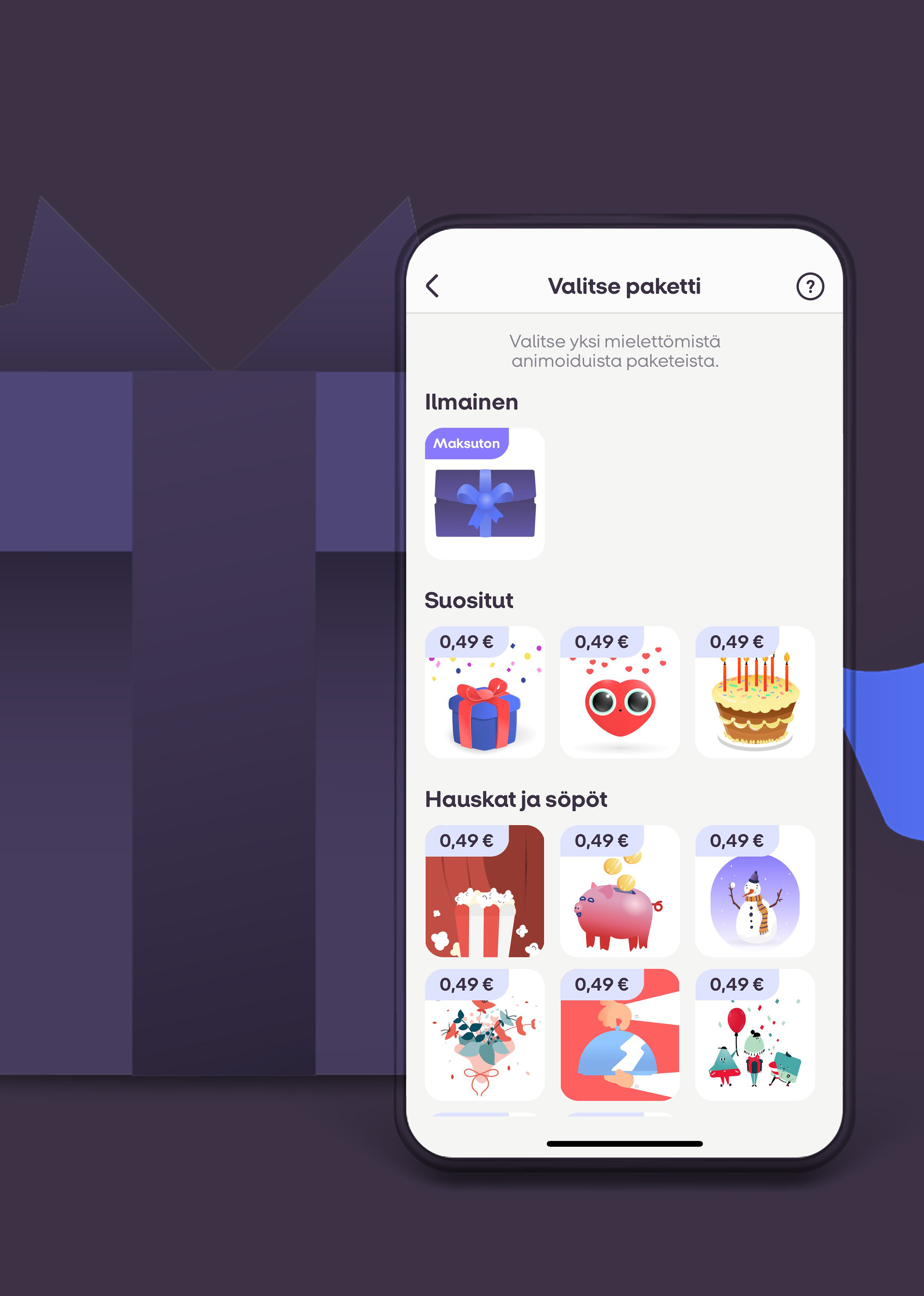 Lahjat näkymä MobilePayssa