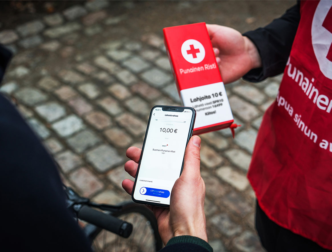 Lahjoituksen tekeminen MobilePaylla